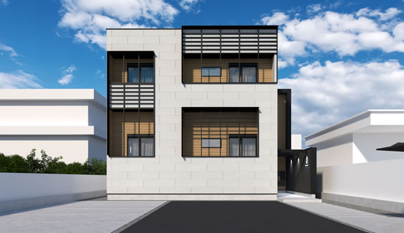 機能性を最大限に高めた木造アパート 外観02